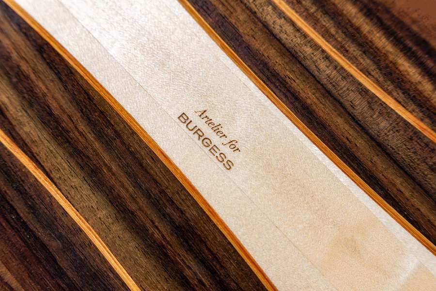 Détail de marqueterie fine, atelier Artelier