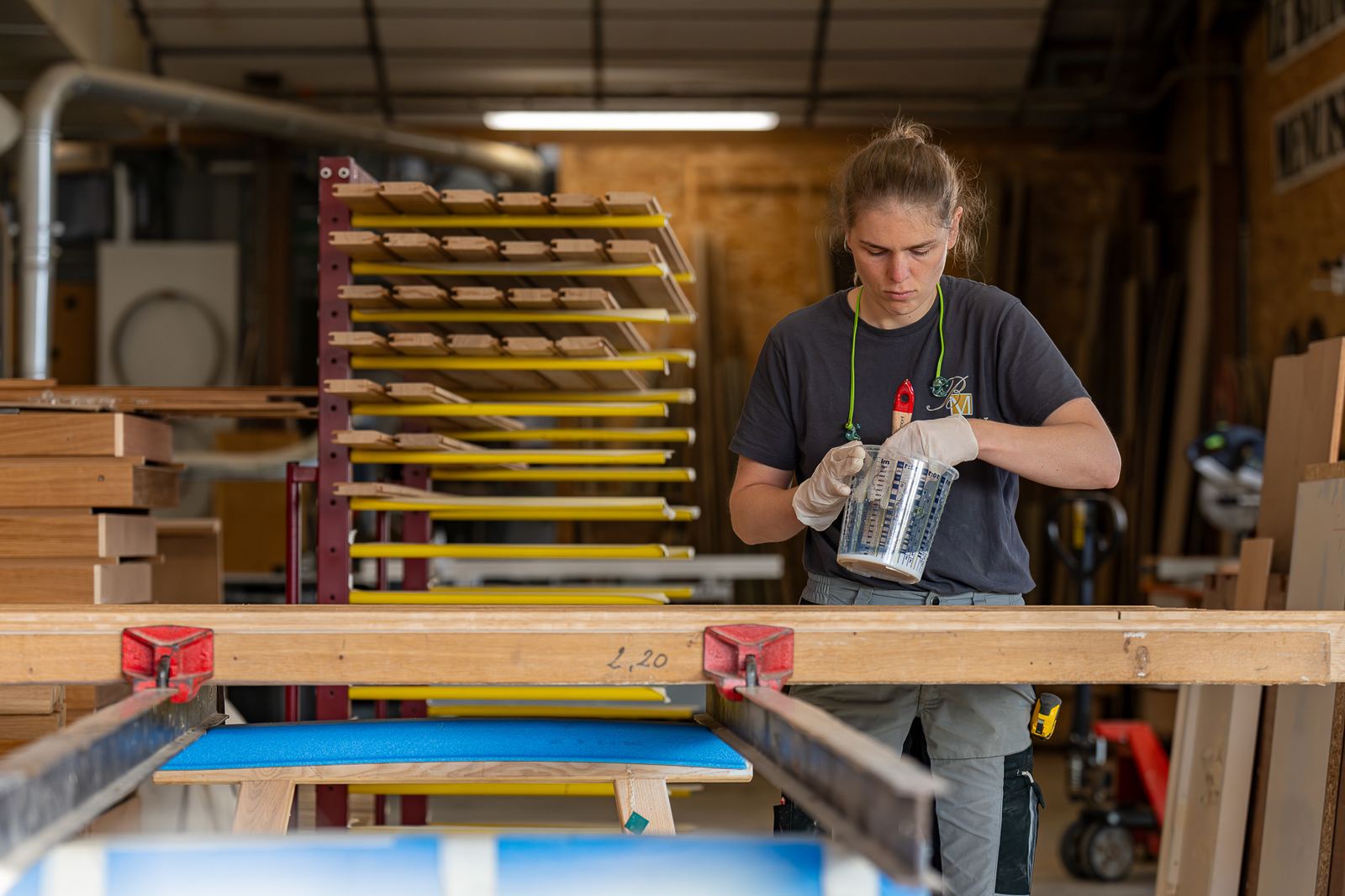 Préparation de finition en atelier