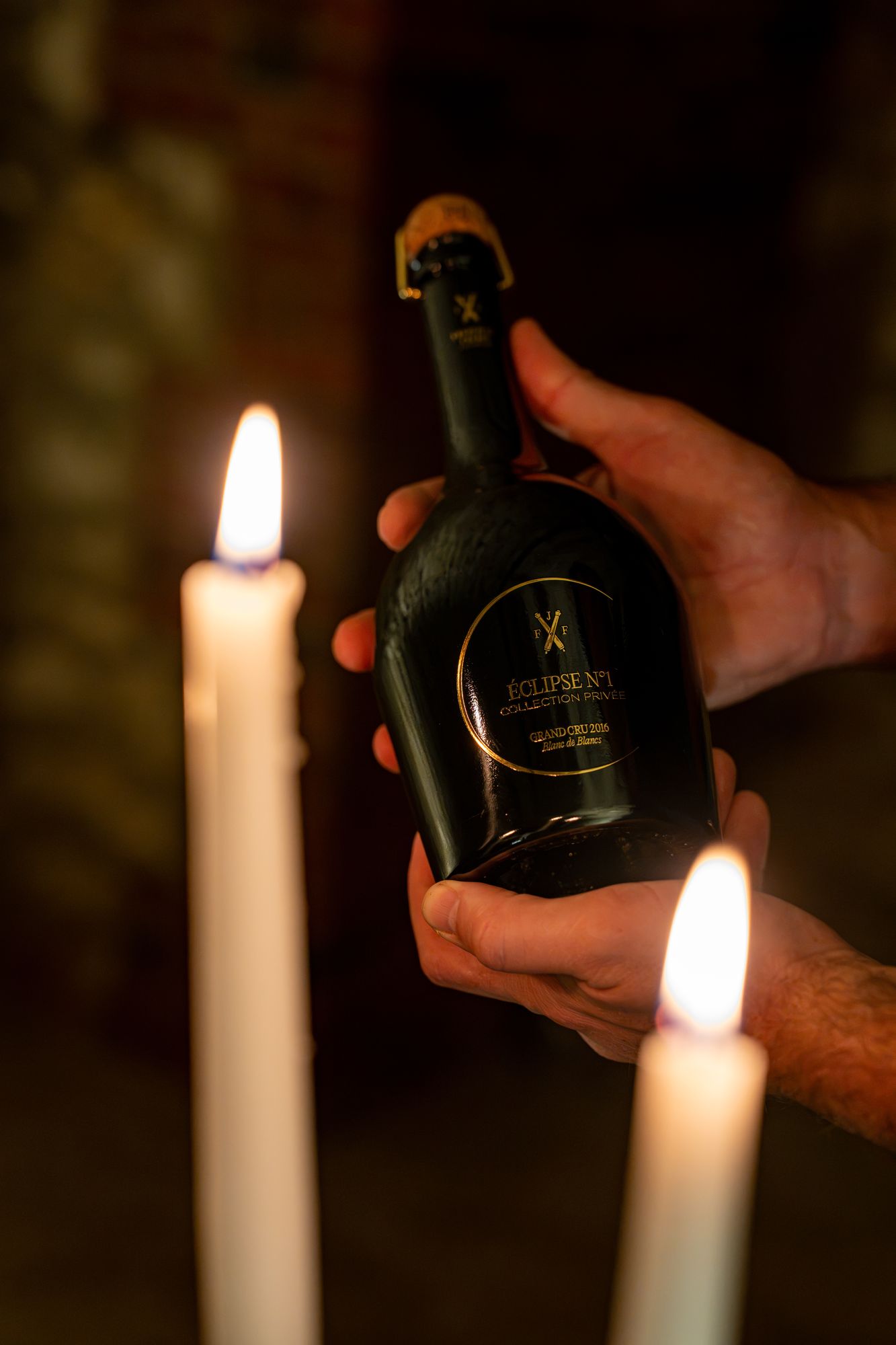 Présentation d’une cuvée Frerejean Frères à la bougie
