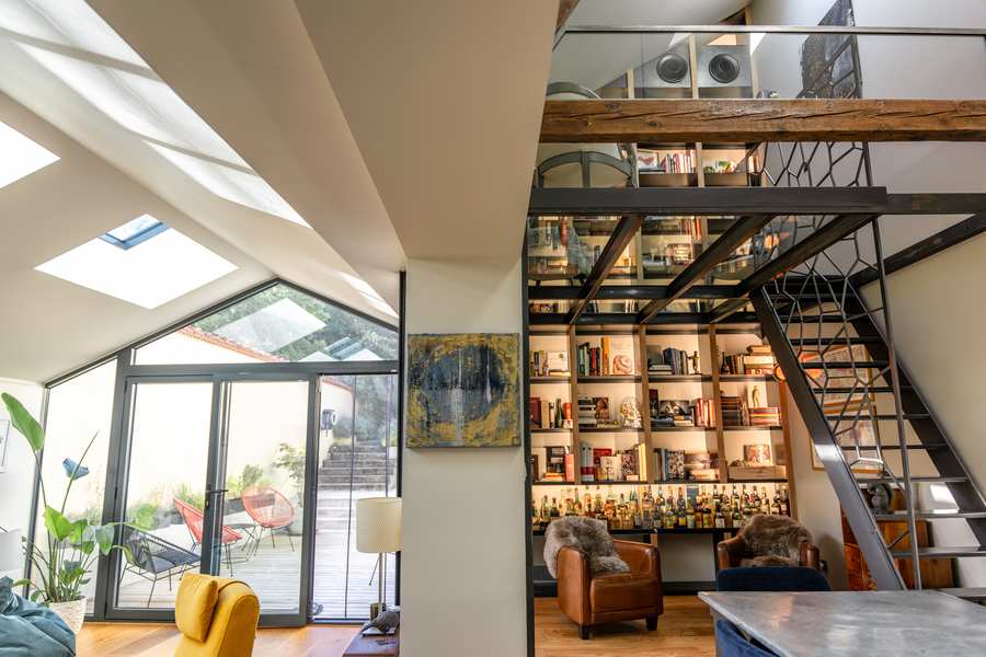 Verrière métallique dans un loft, réalisation MSK